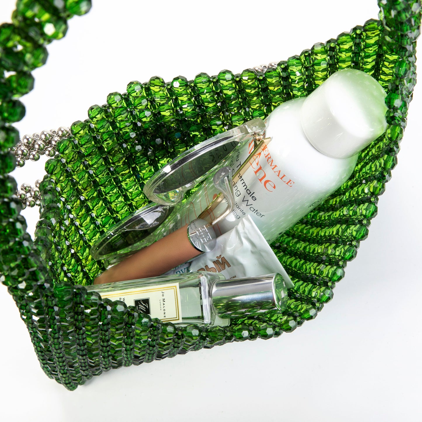 Silver Knot Green Handbag