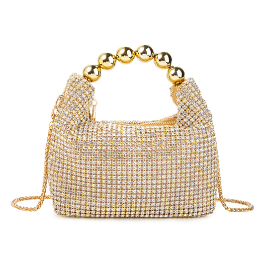 Rhinestone Sparkling Gold Clutch