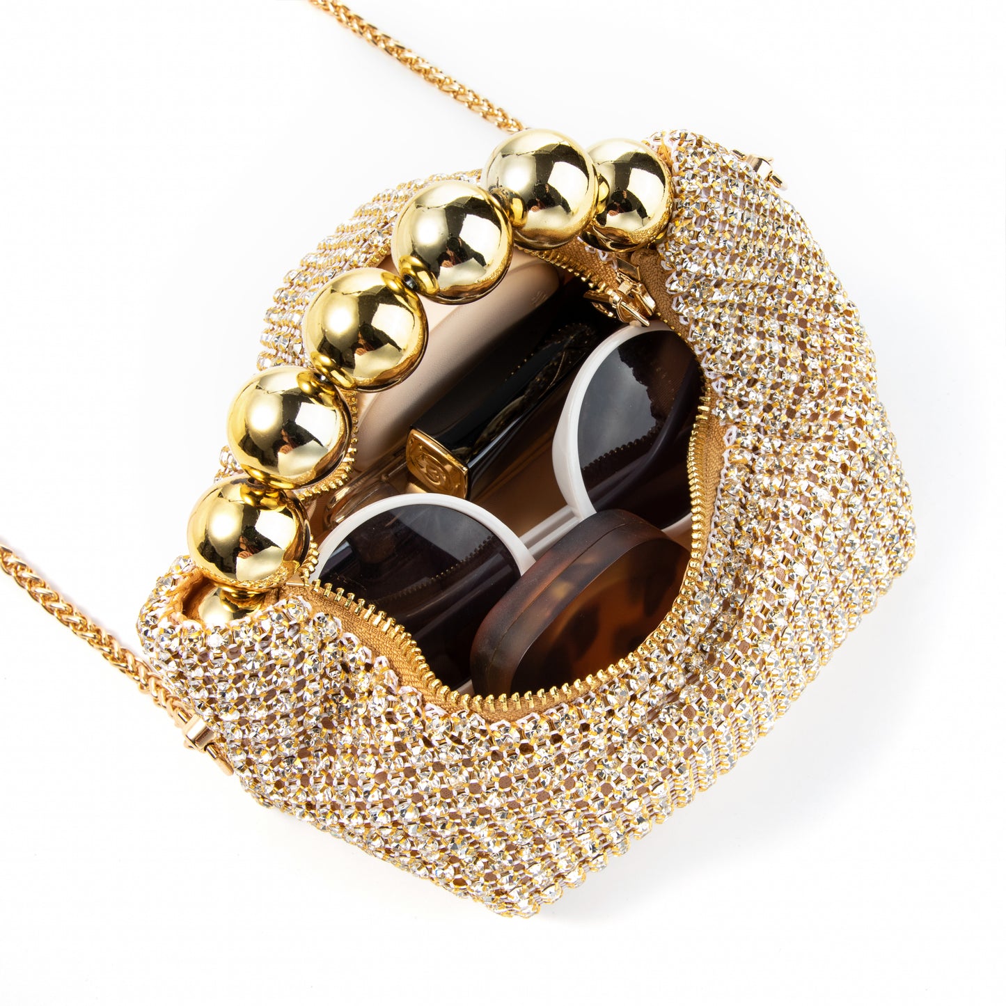 Rhinestone Sparkling Gold Clutch