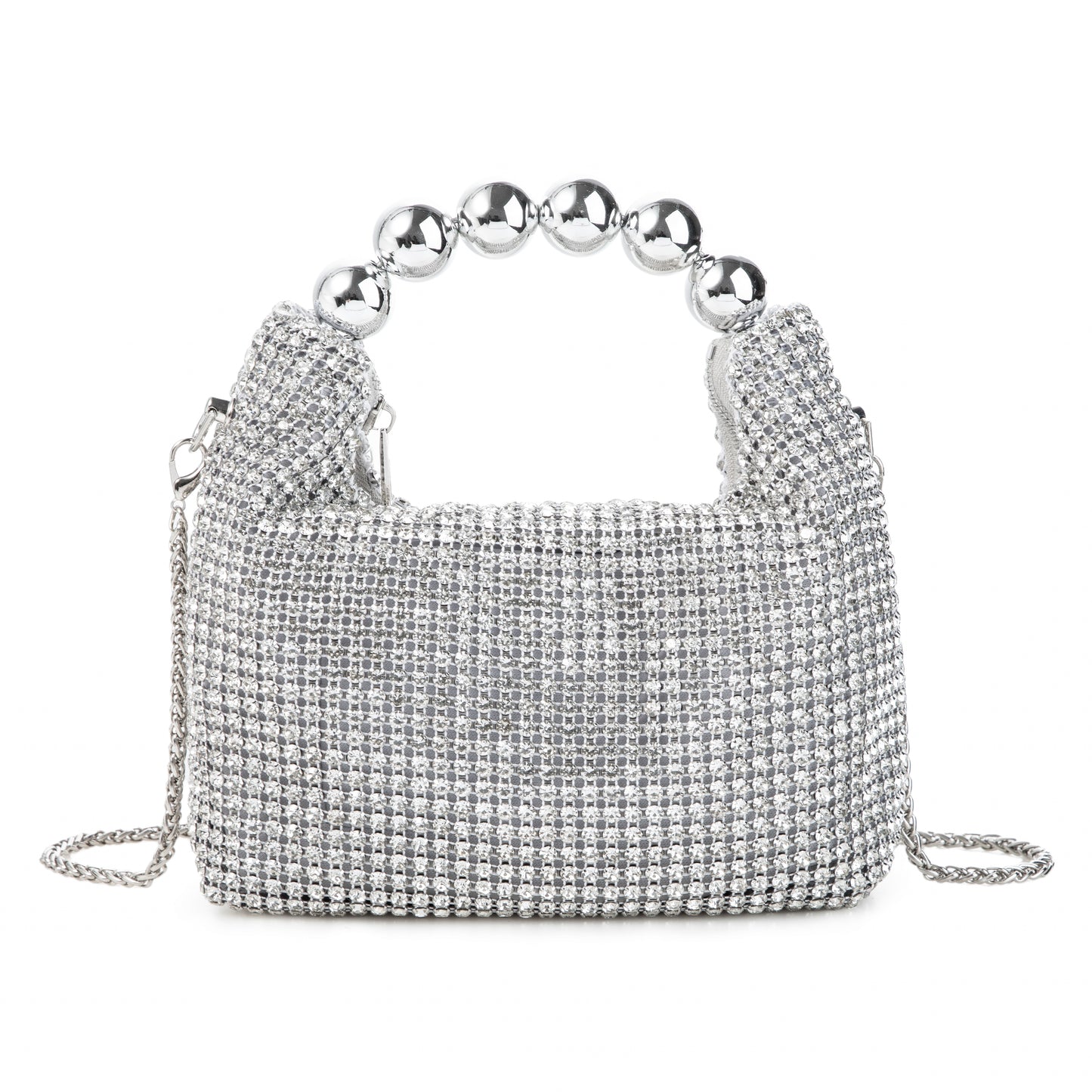 Rhinestone Sparkling White Clutch