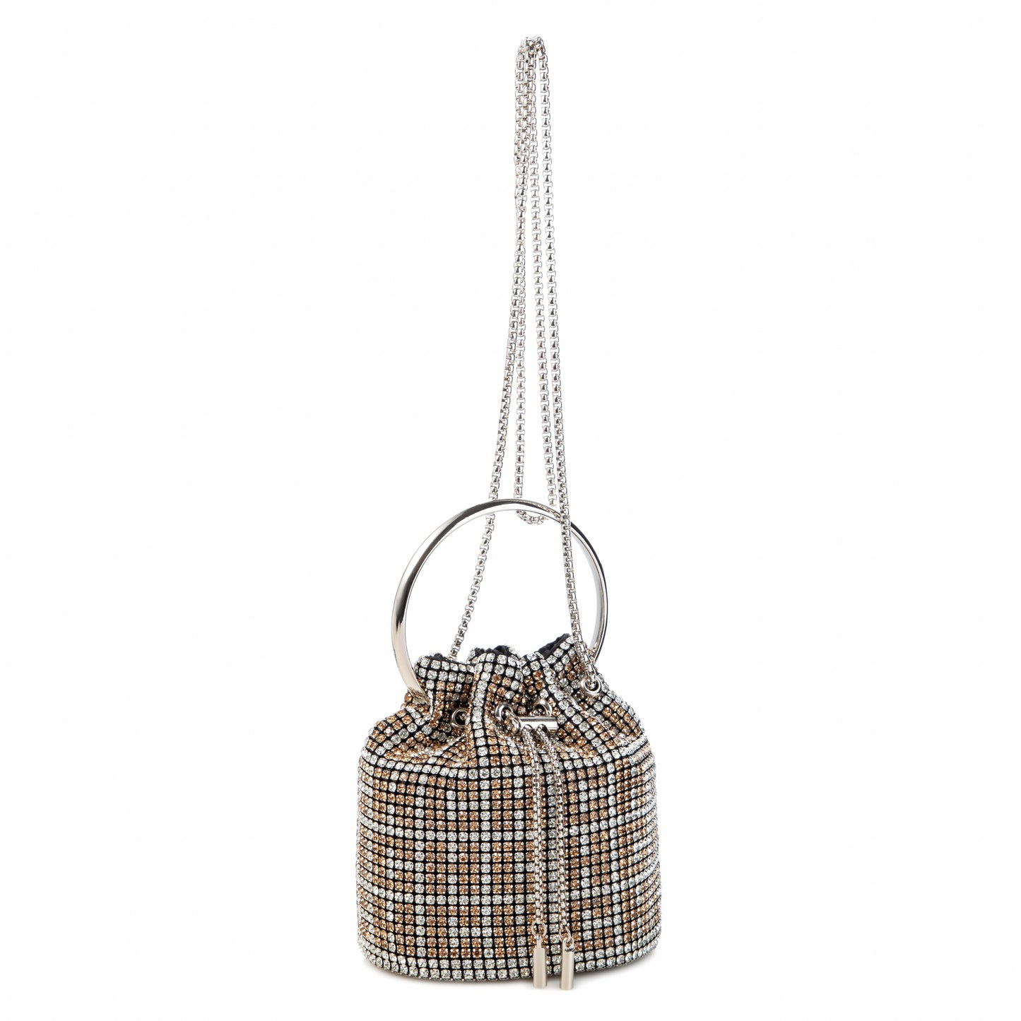 Ring Handle Rhinestone Champagne Bucket