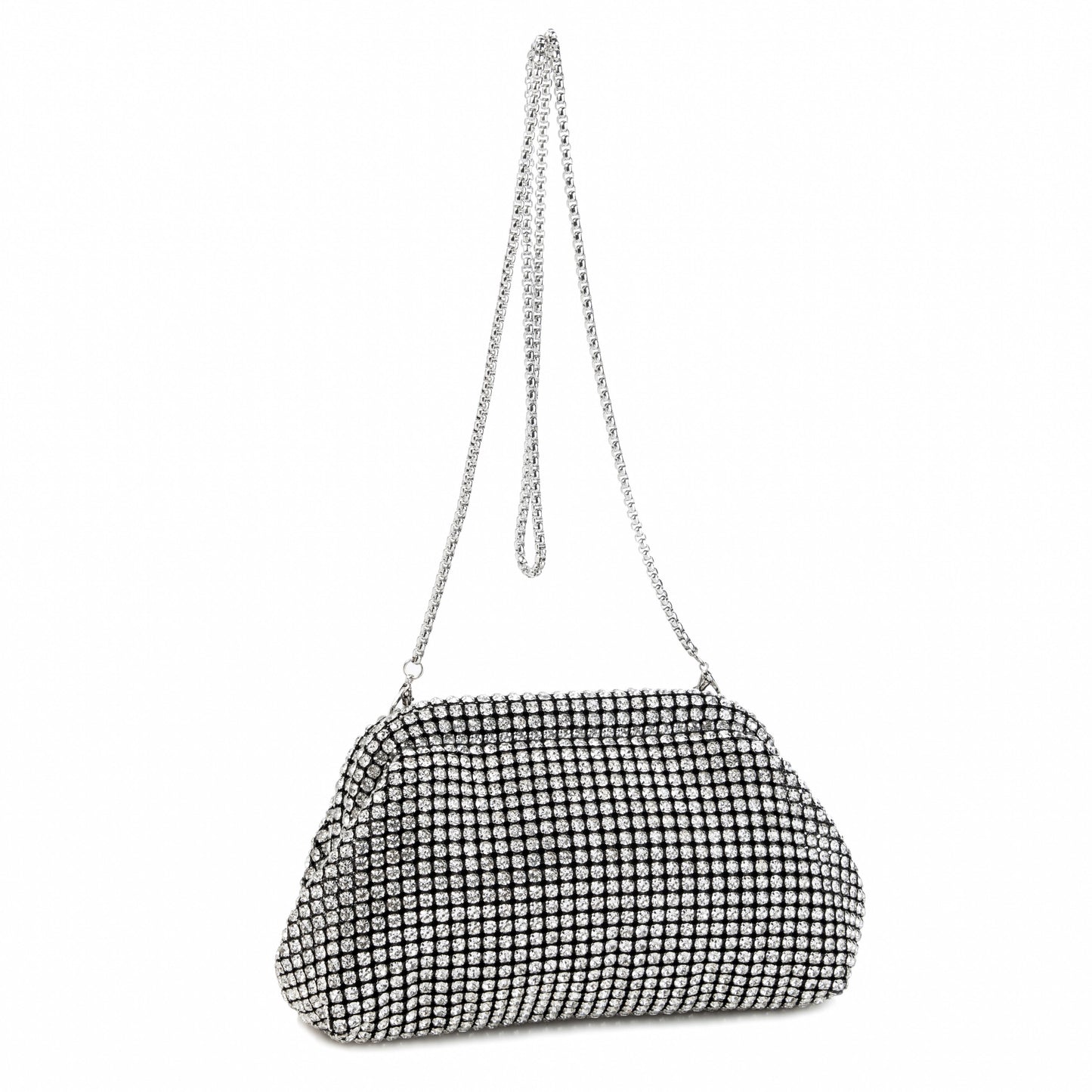 Rhinestone Silver Shoulder Bag