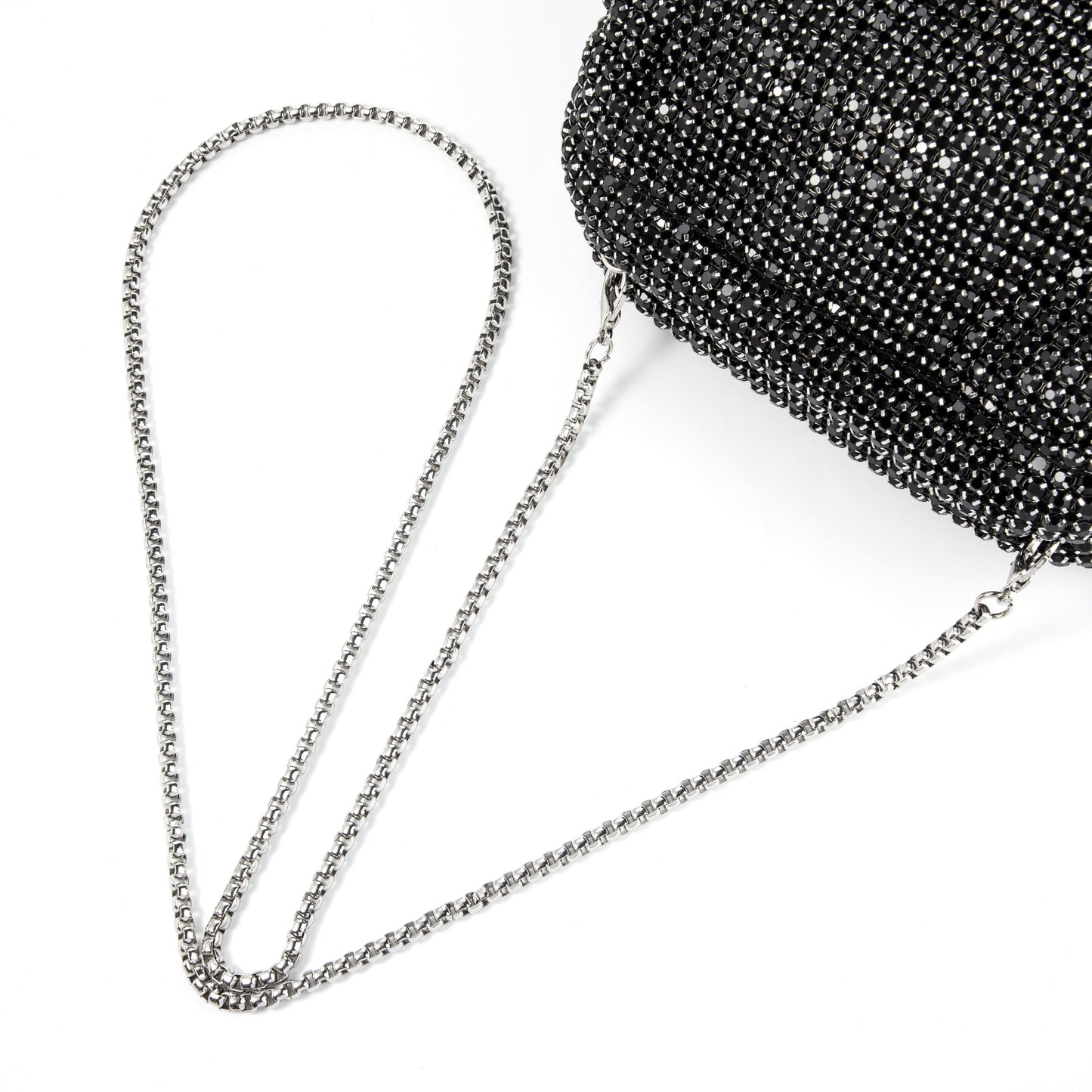 Rhinestone Black Shoulder Bag