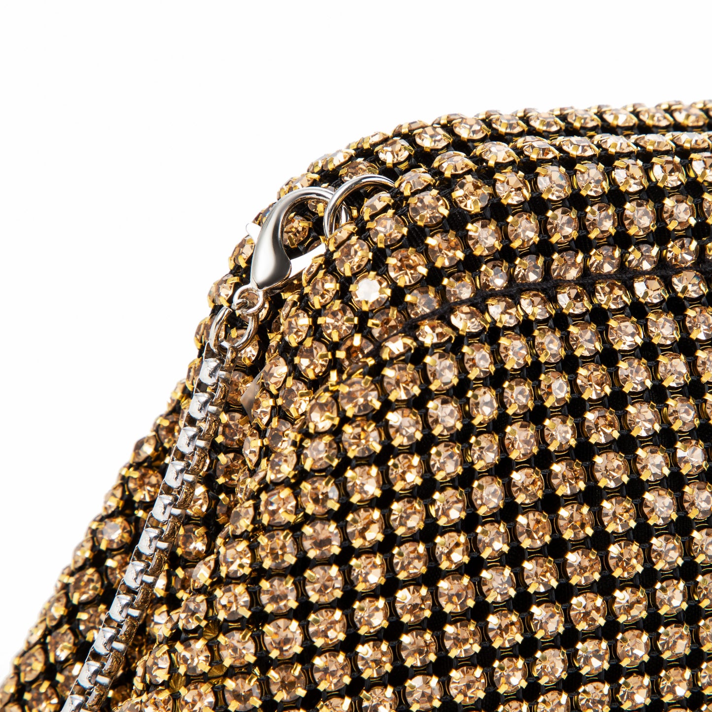 Rhinestone Brown Shoulder Bag