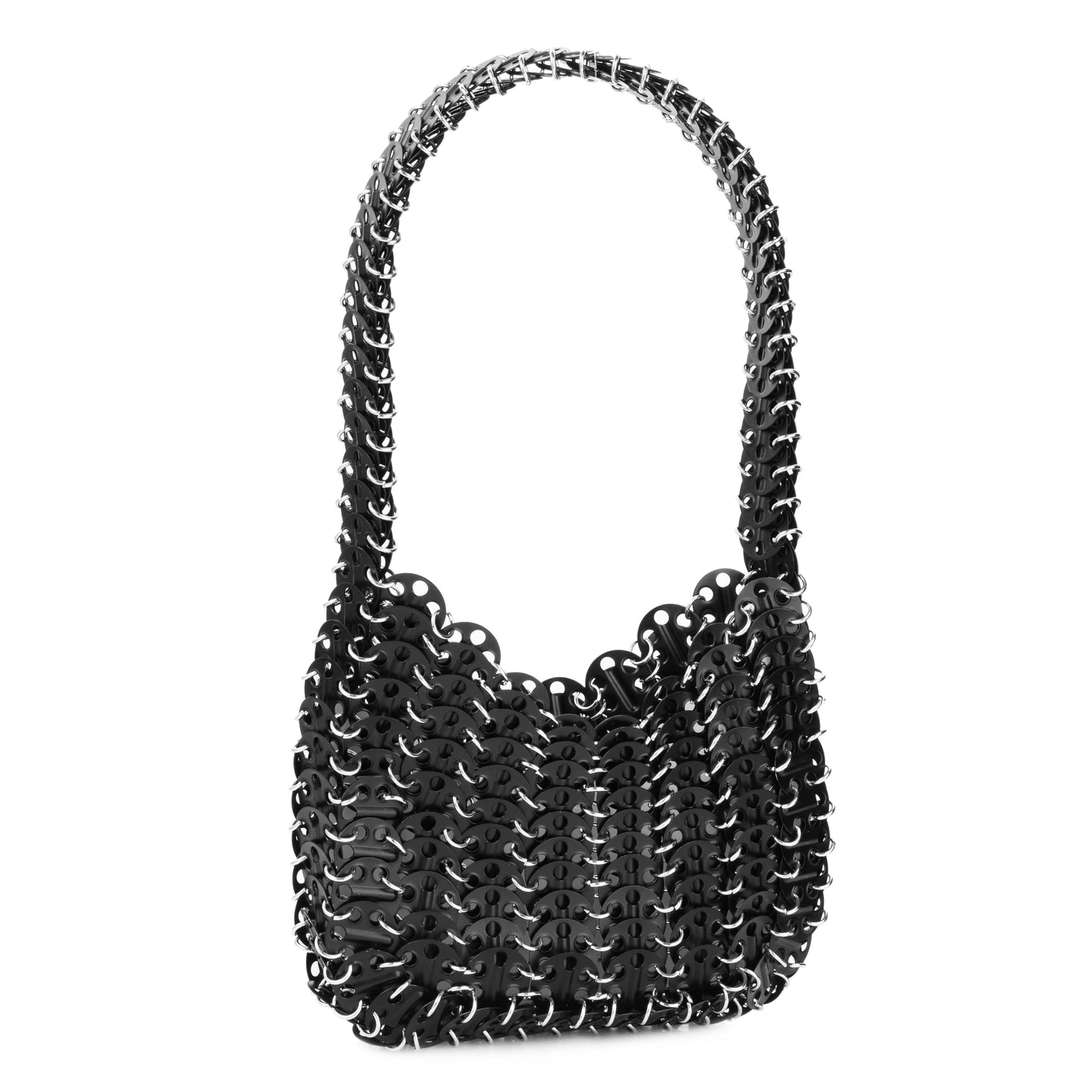 Black Metal Disc Handbag