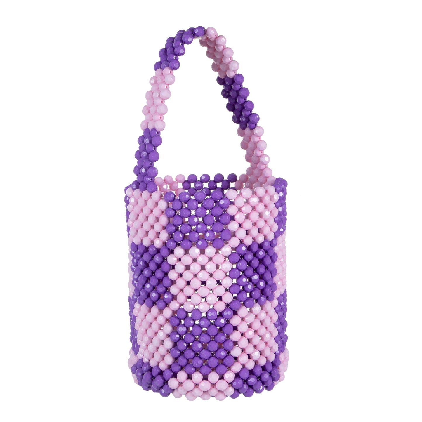 Purple Chequered Clutch Bucket