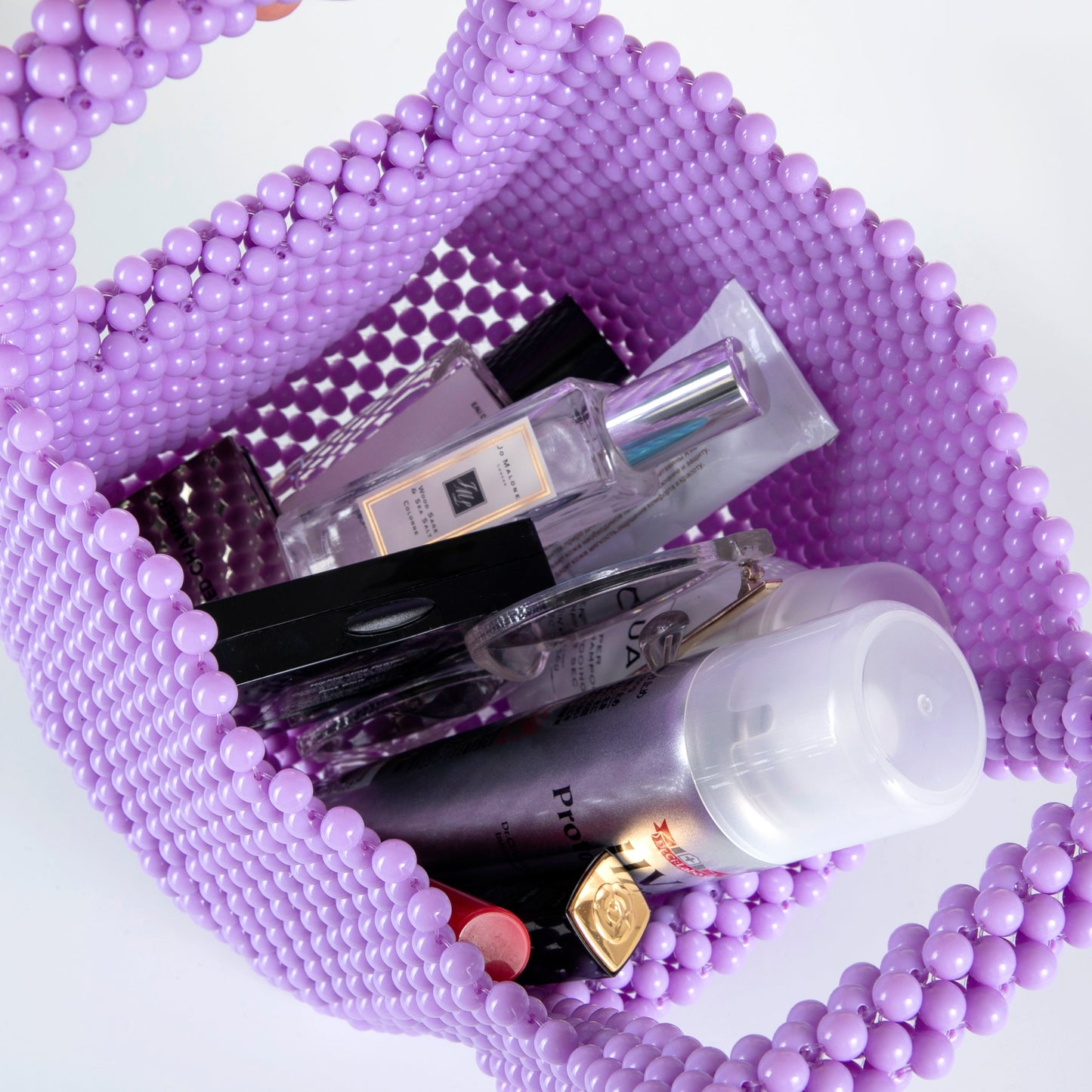 Purple Beaded Tote