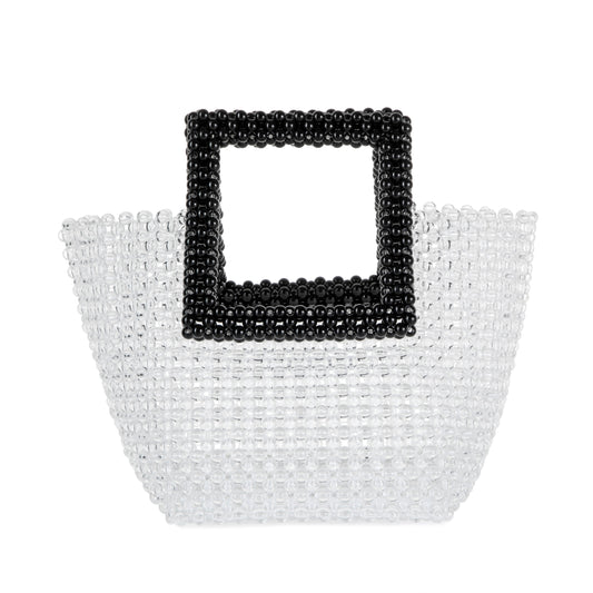 Black&White Beaded Tote