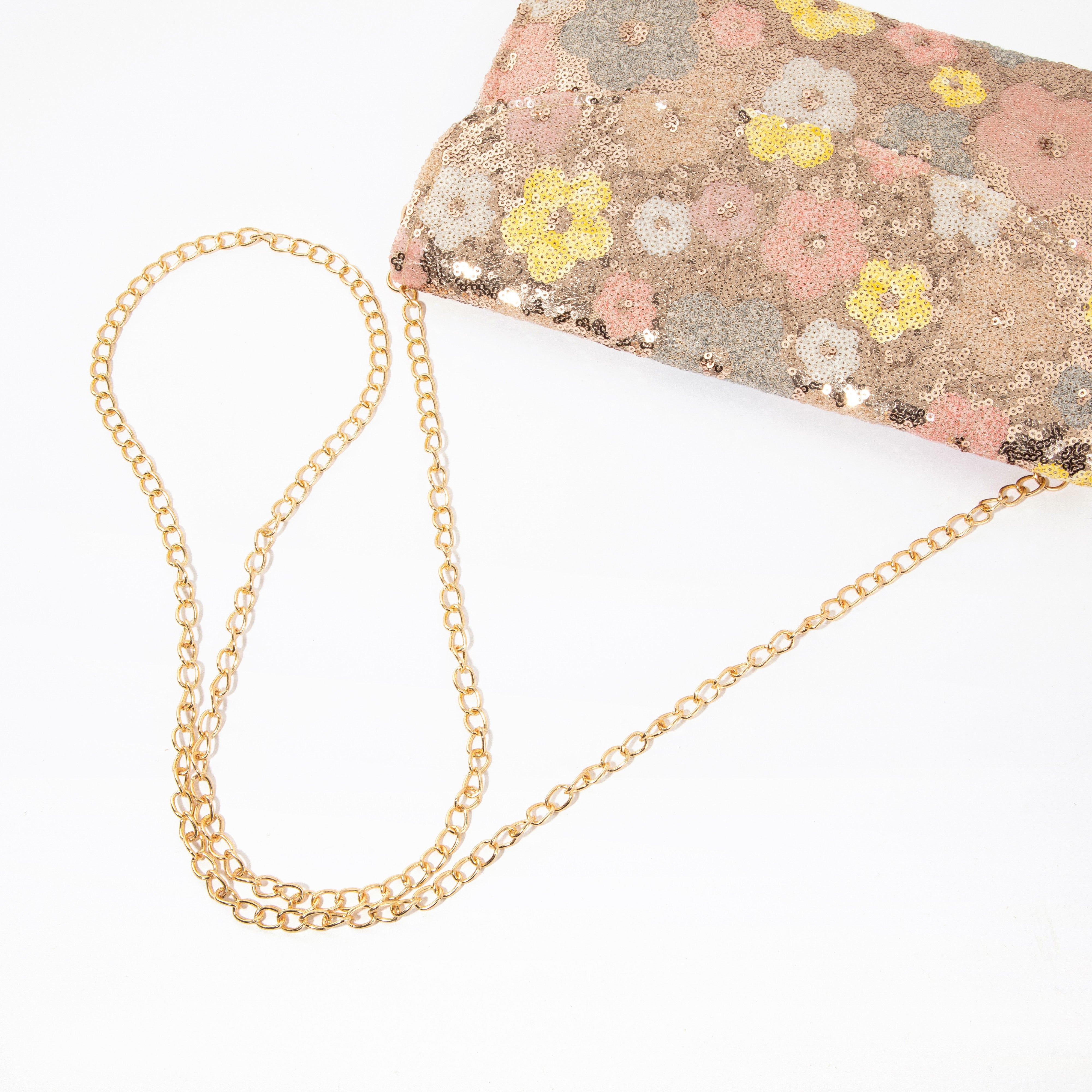 Sakura Embroidered Linen Envelope Bag