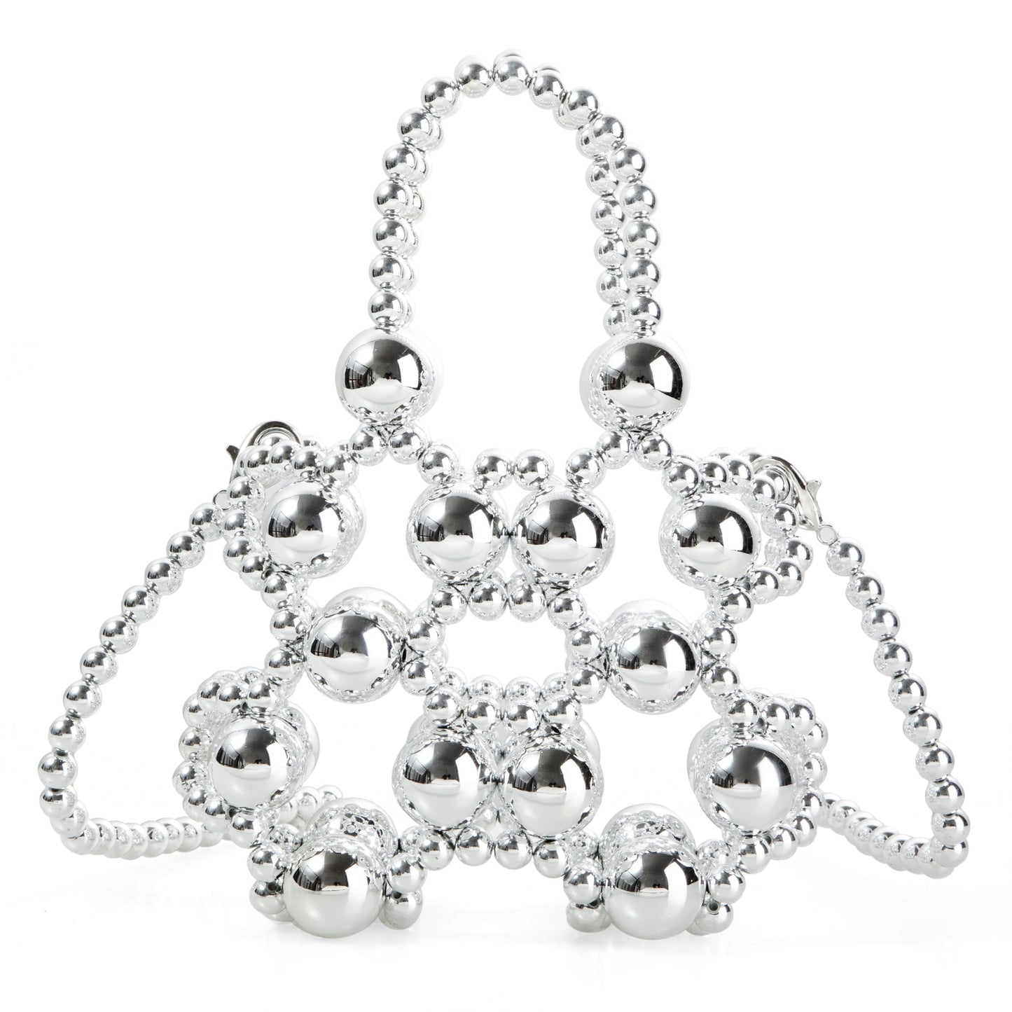 Hollow Out Silver Handbag