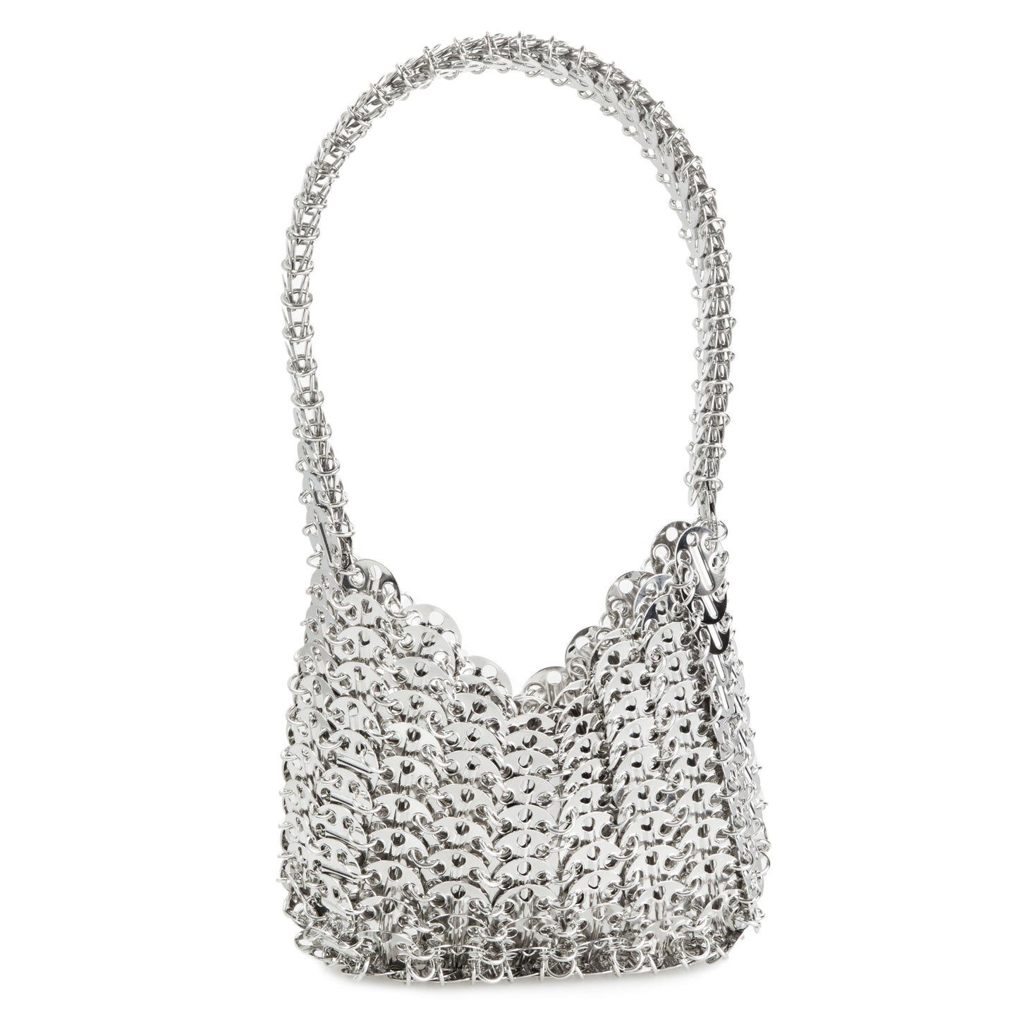 Silver Metal Disc Handbag