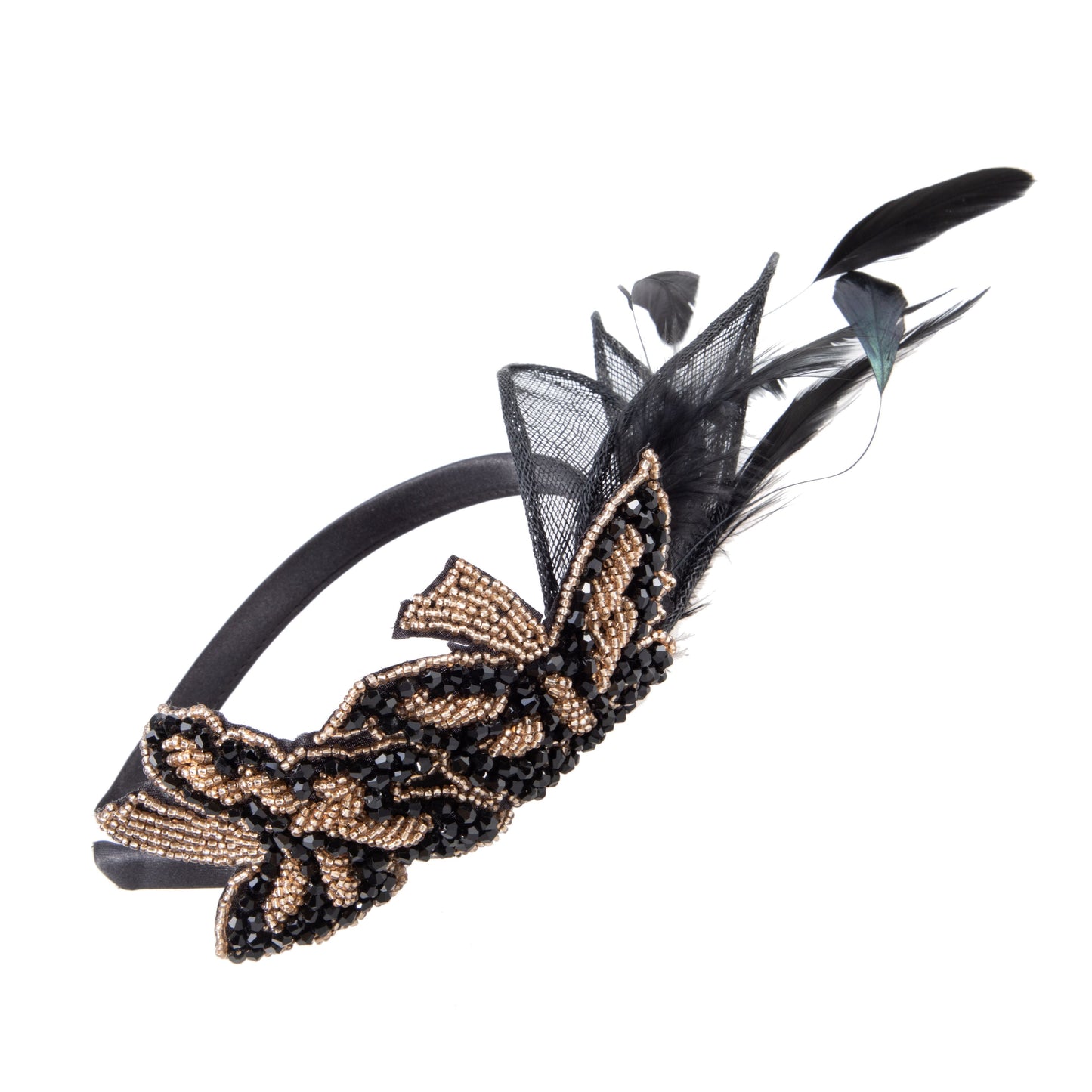 Gothic Feather Rhinestone