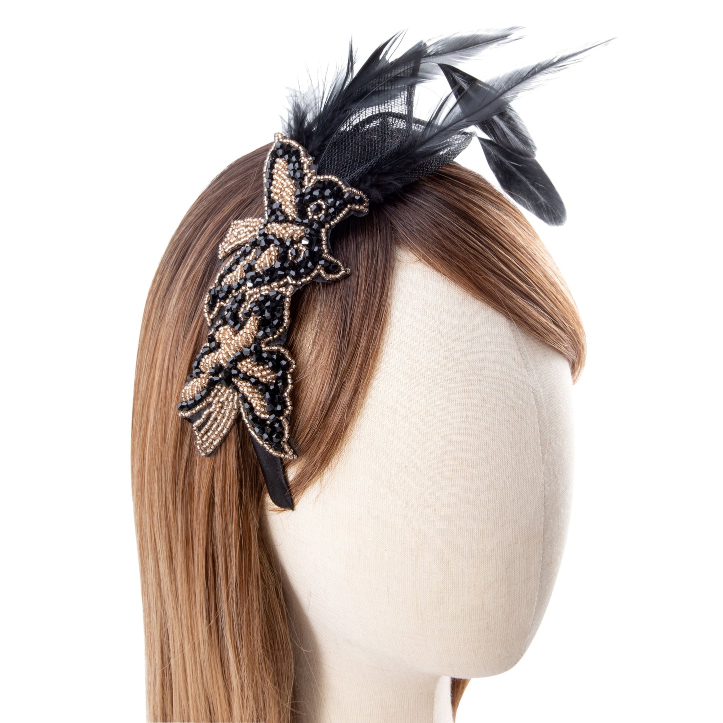 Gothic Feather Rhinestone