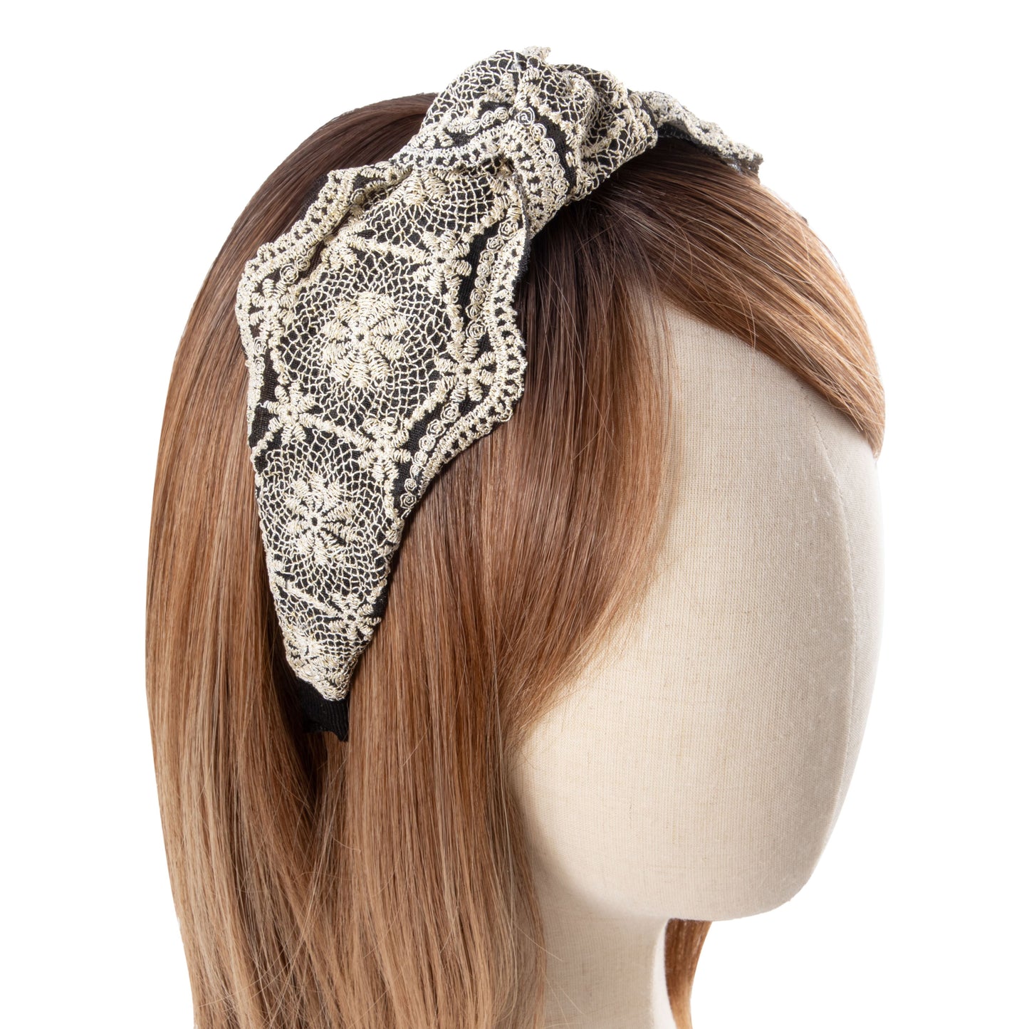 White Floral Lace Hairband