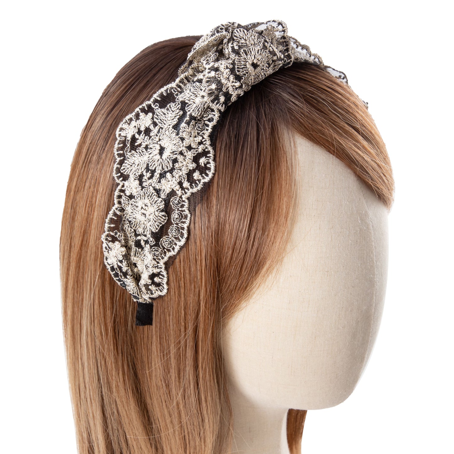 White Floral Lace Hairband