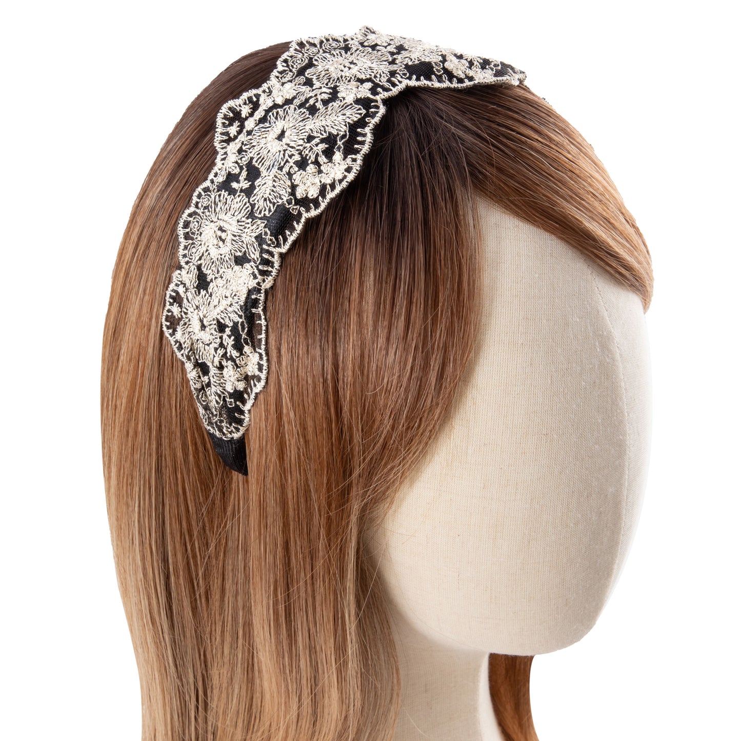 White Floral Lace Hairband