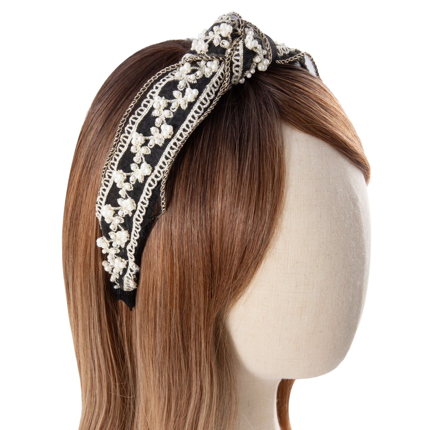 White Floral Lace Hairband