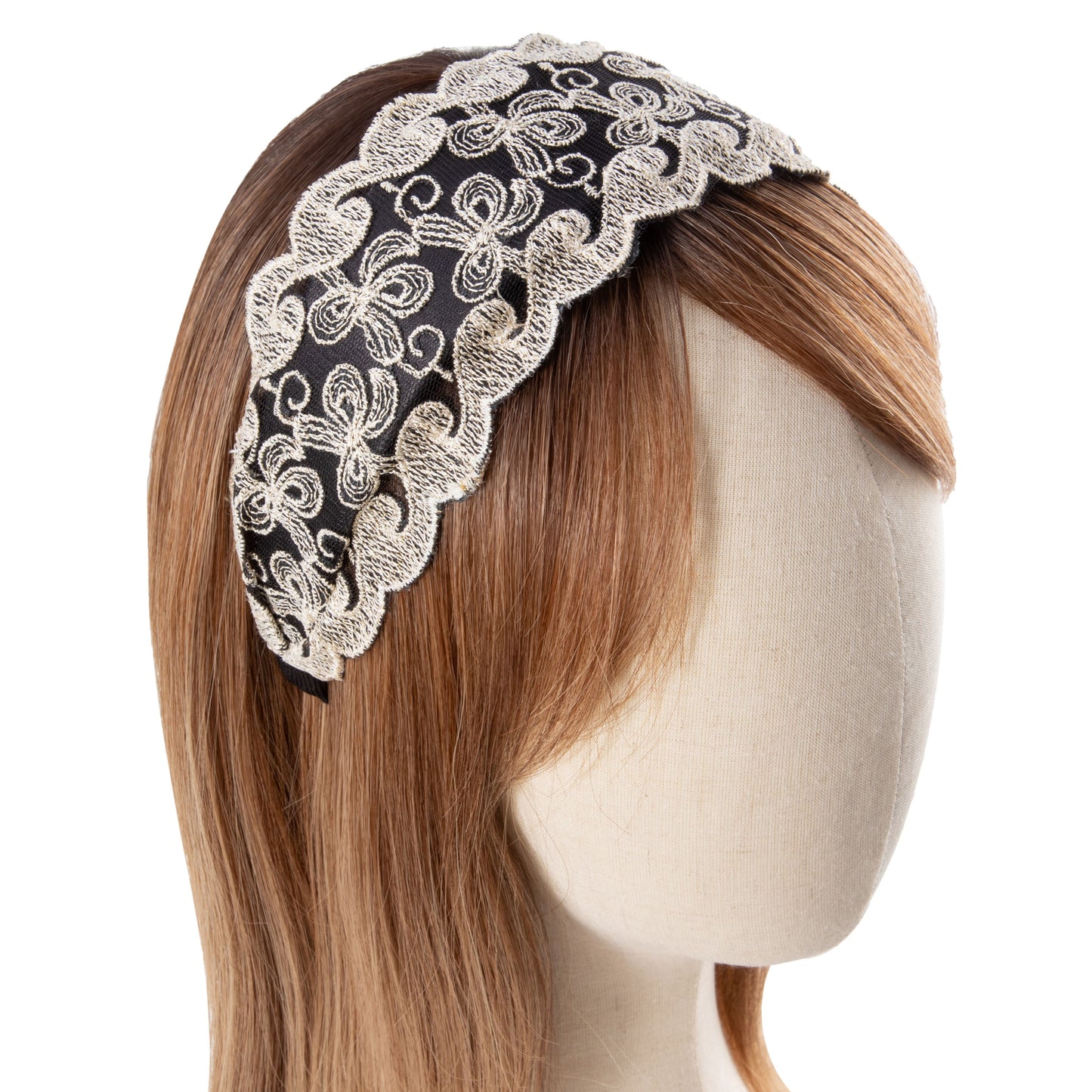 White Floral Lace Hairband