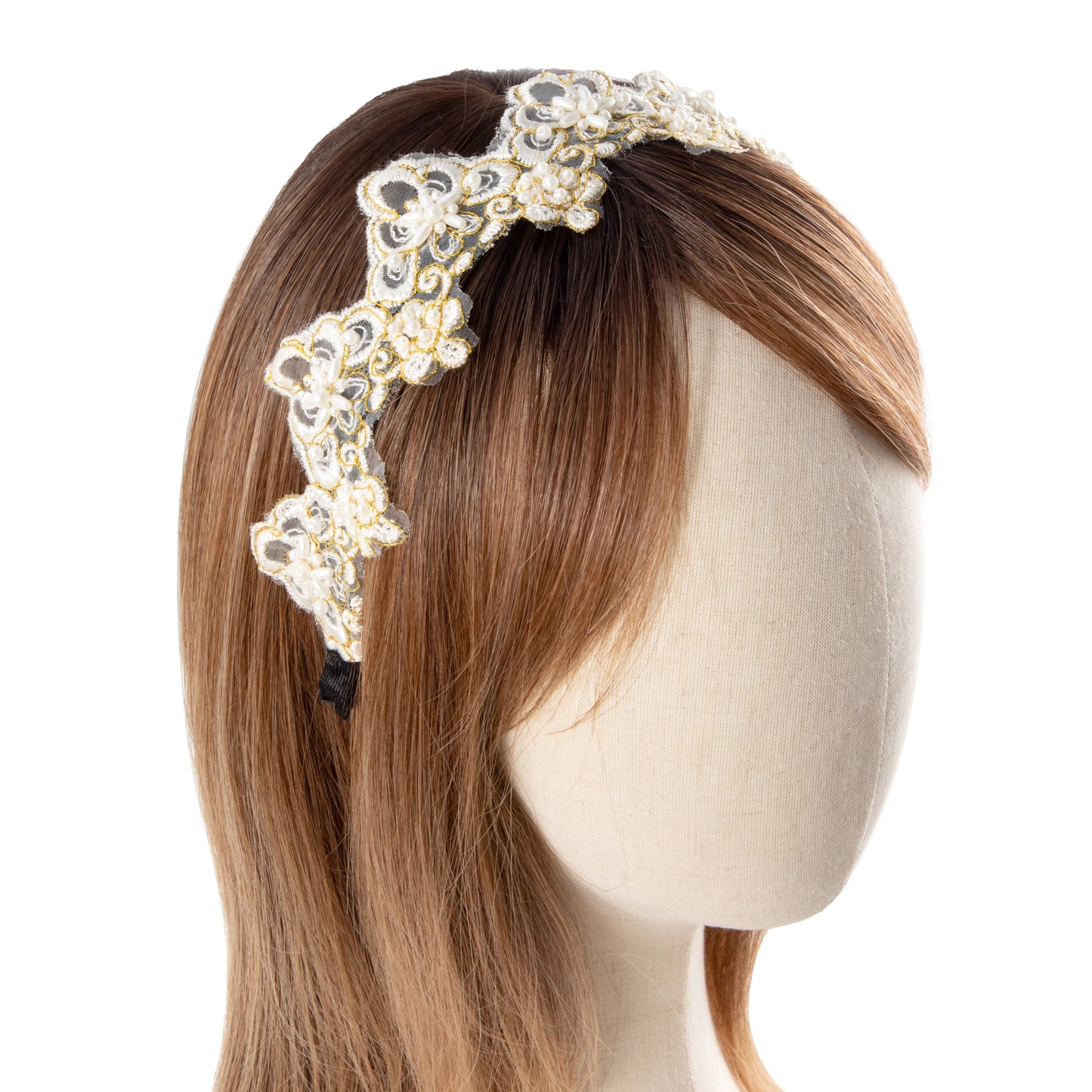 White Floral Lace Hairband