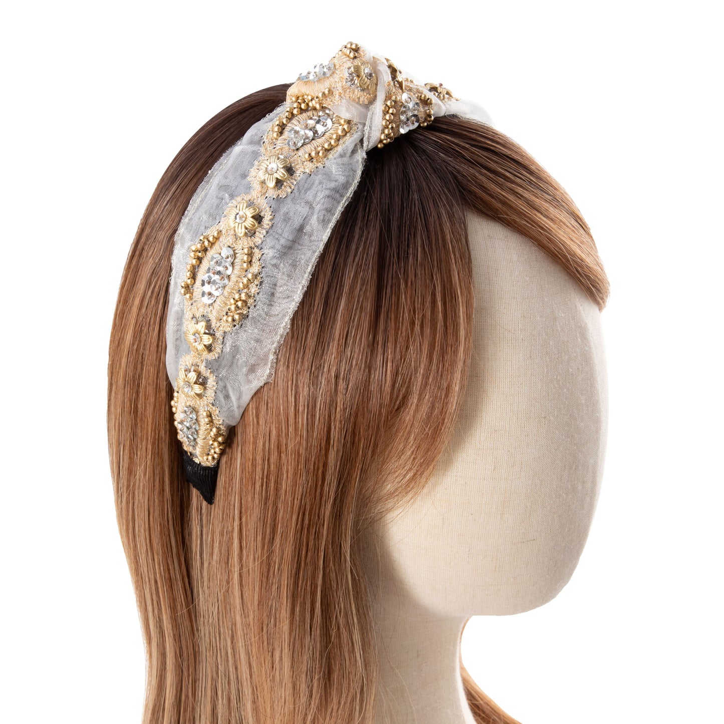 White Floral Lace Hairband