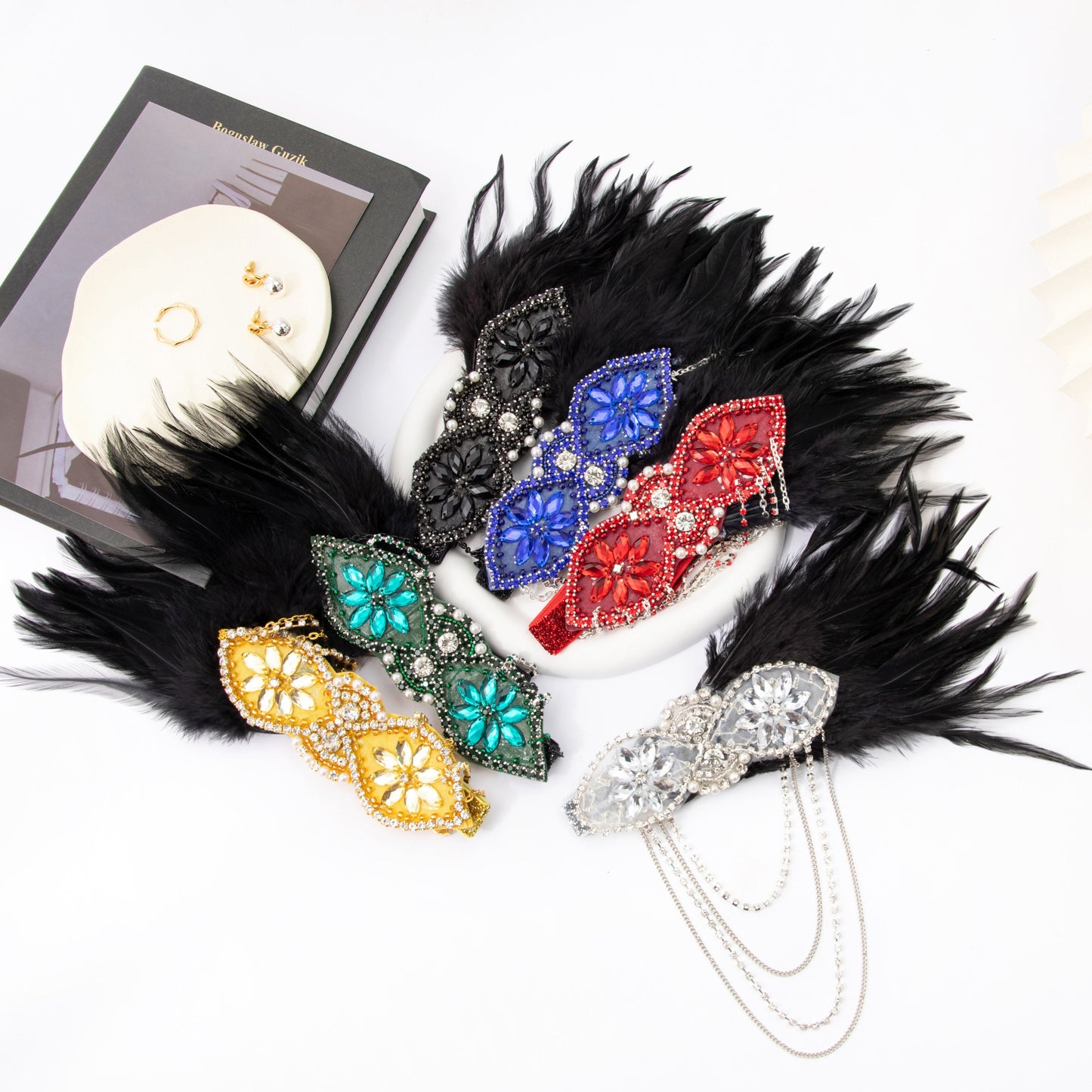 Indian Feather Rhinestone