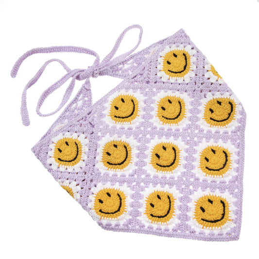 Purple Smily Headscarf