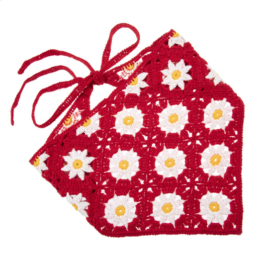 Red Daisy Headscarf