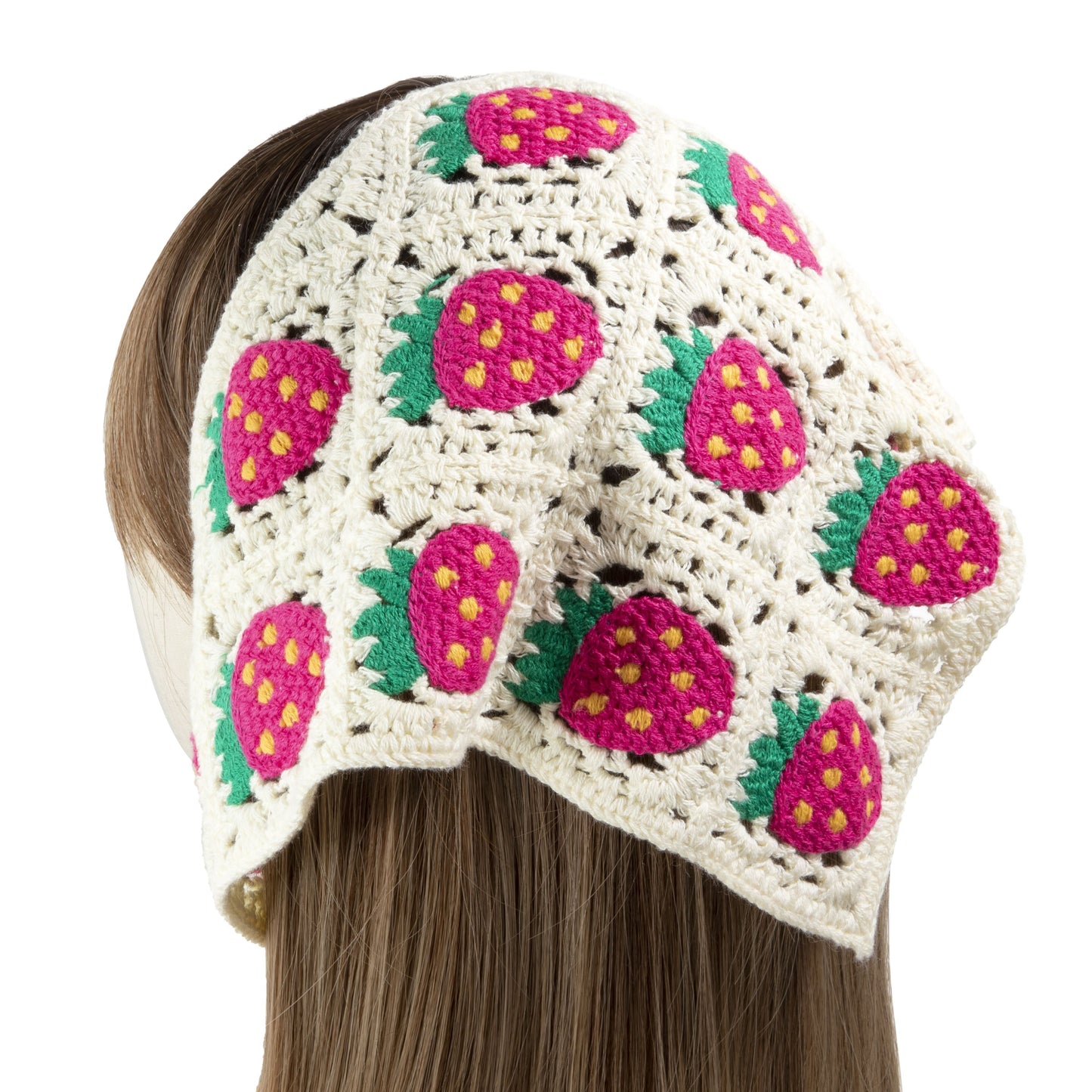 White Strawberry Headscarf