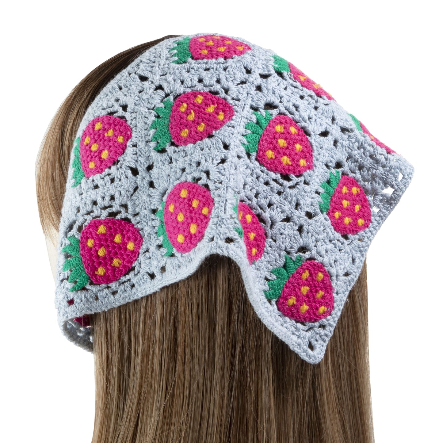 Blue Strawberry Headscarf