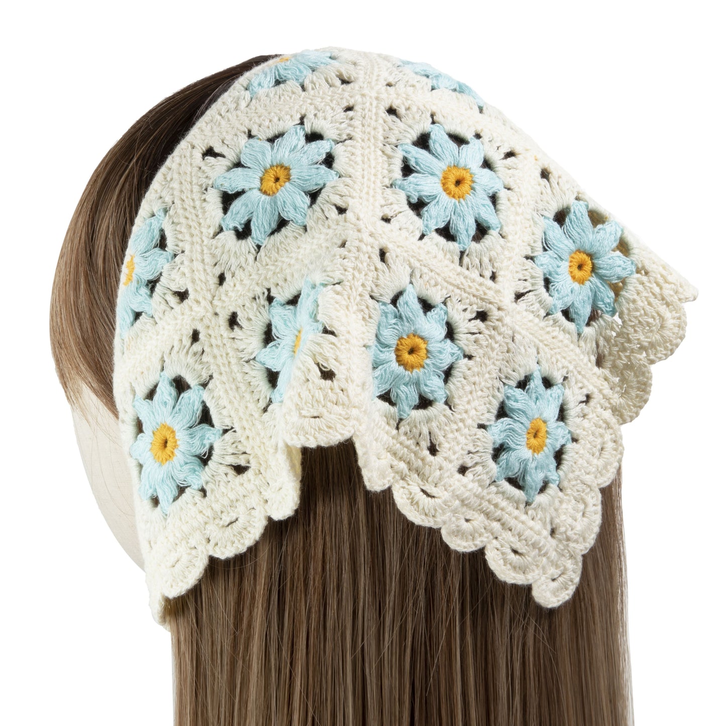 White Daisy Headscarf