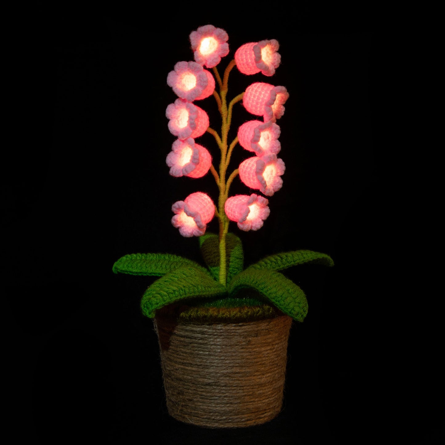 Lily Pink Pot with Lights