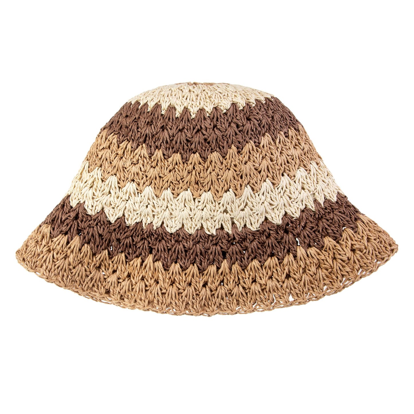 Woven Straw Bucket Hat Khaki