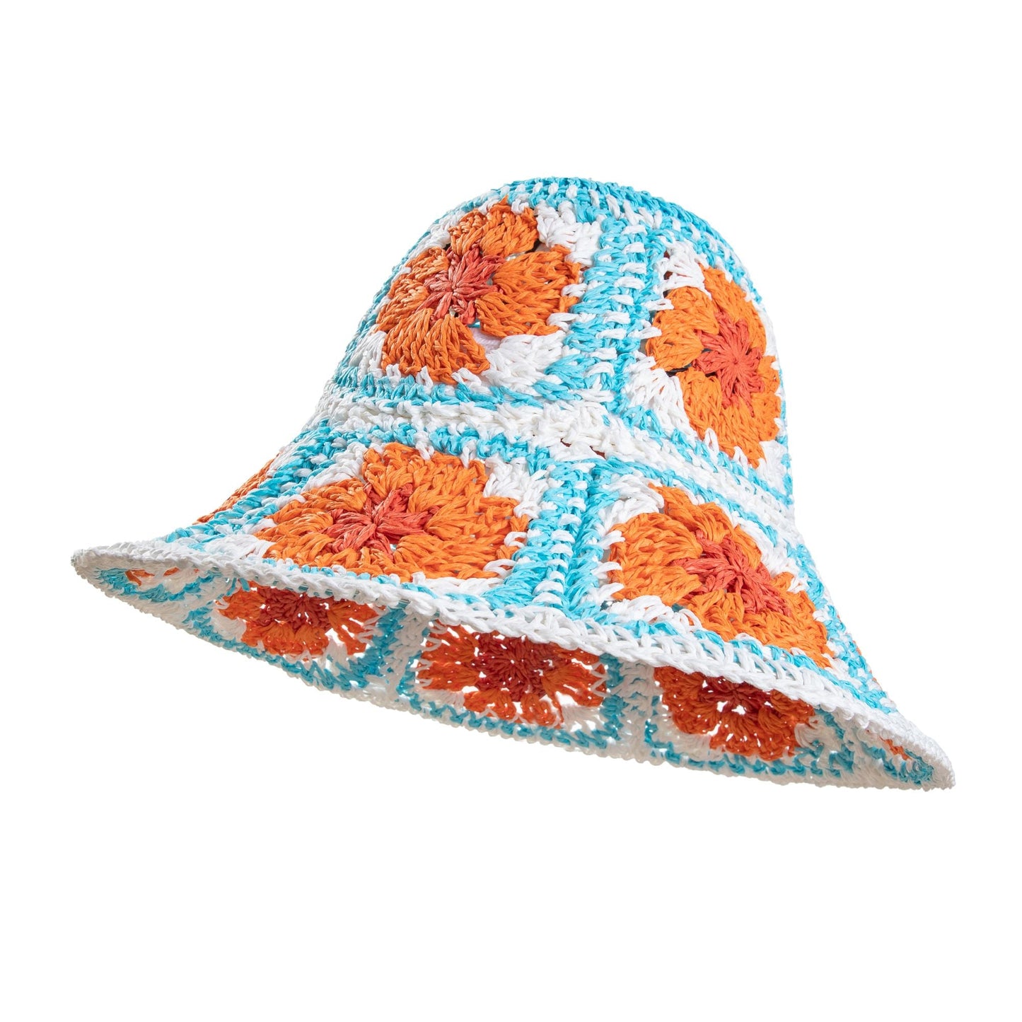 White Floral Bucket Hat