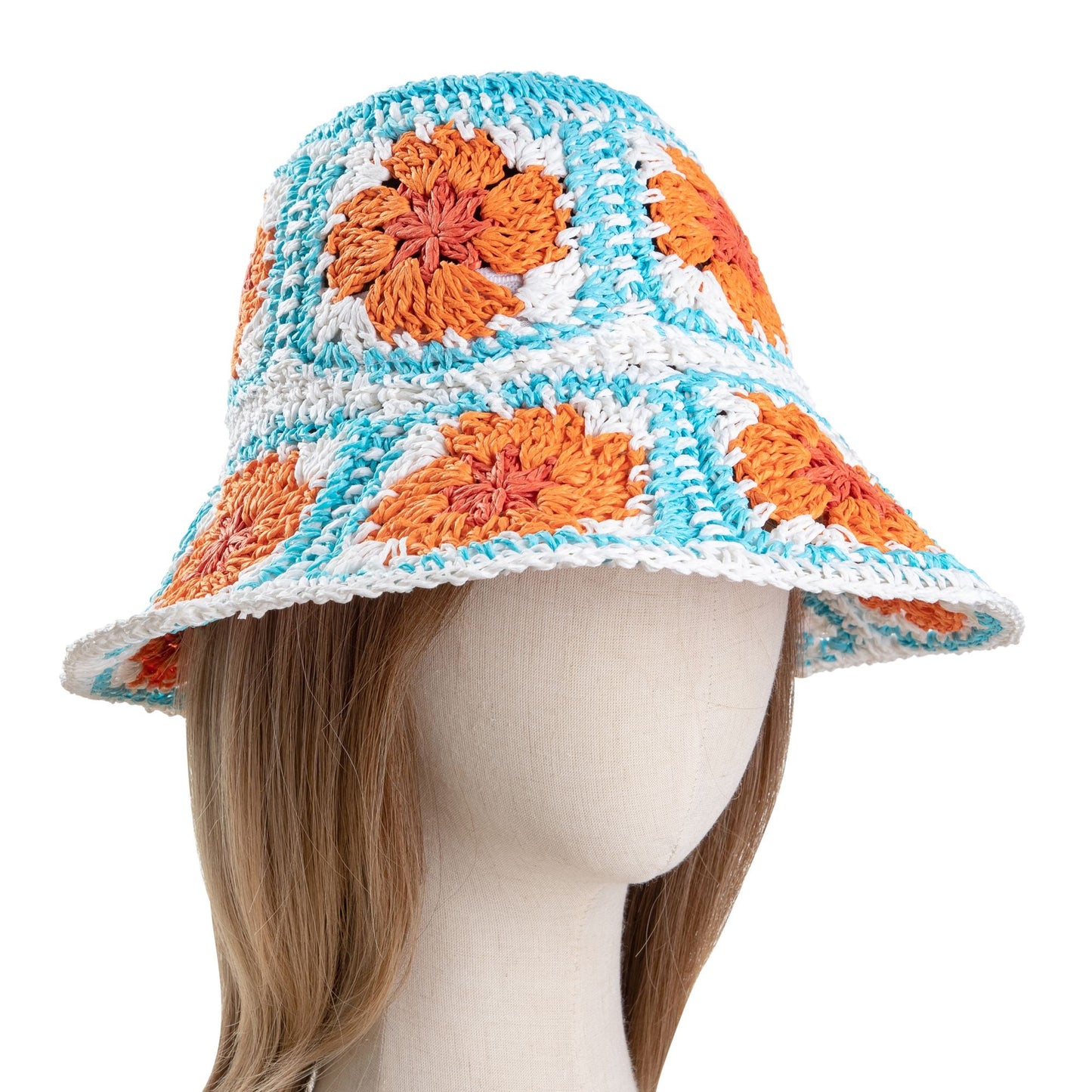 White Floral Bucket Hat