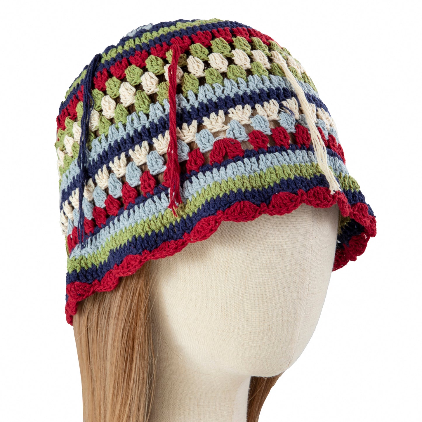 Striped Tassel Hat