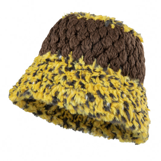 Plush Yellow Bucket Hat