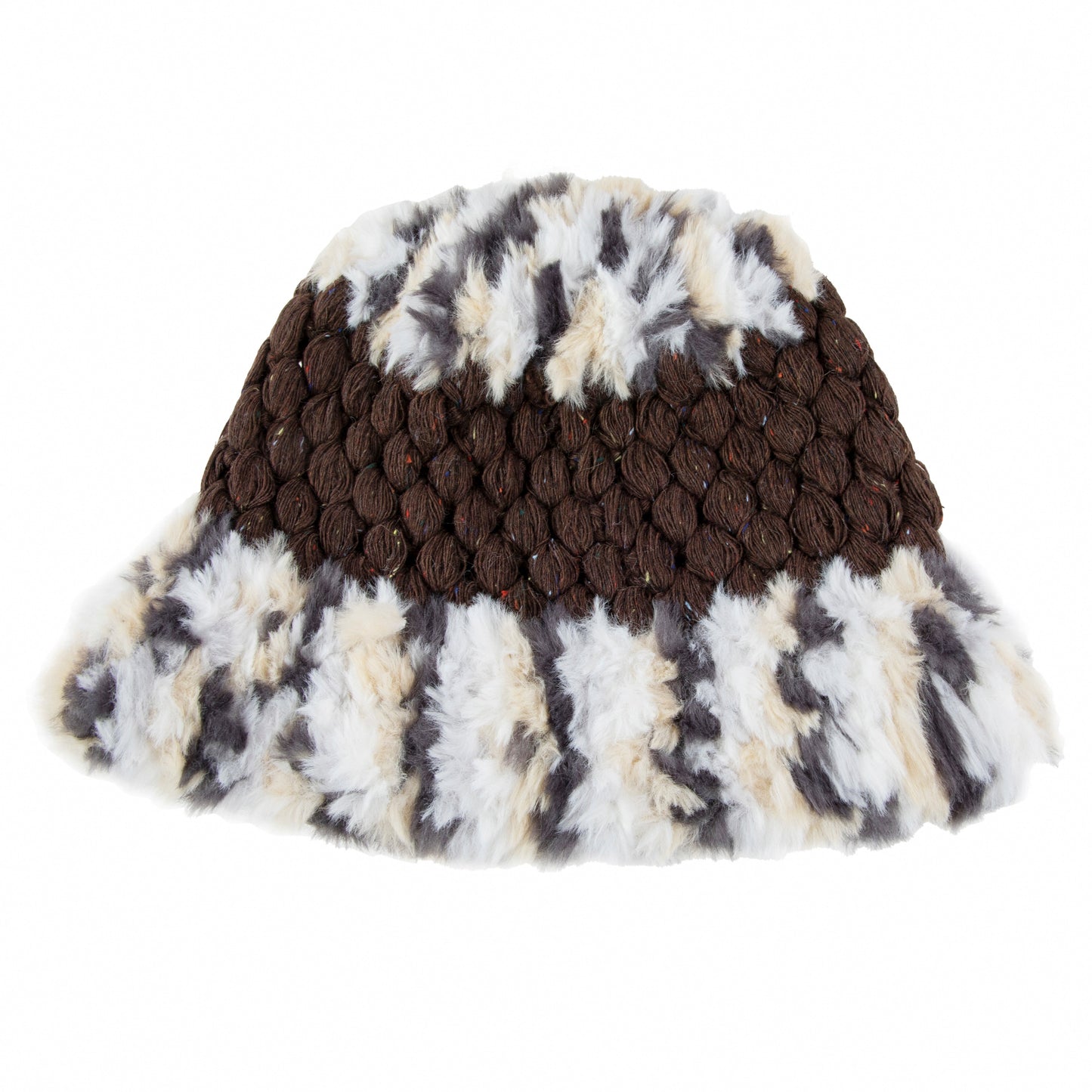 Plush WhiteBucket Hat