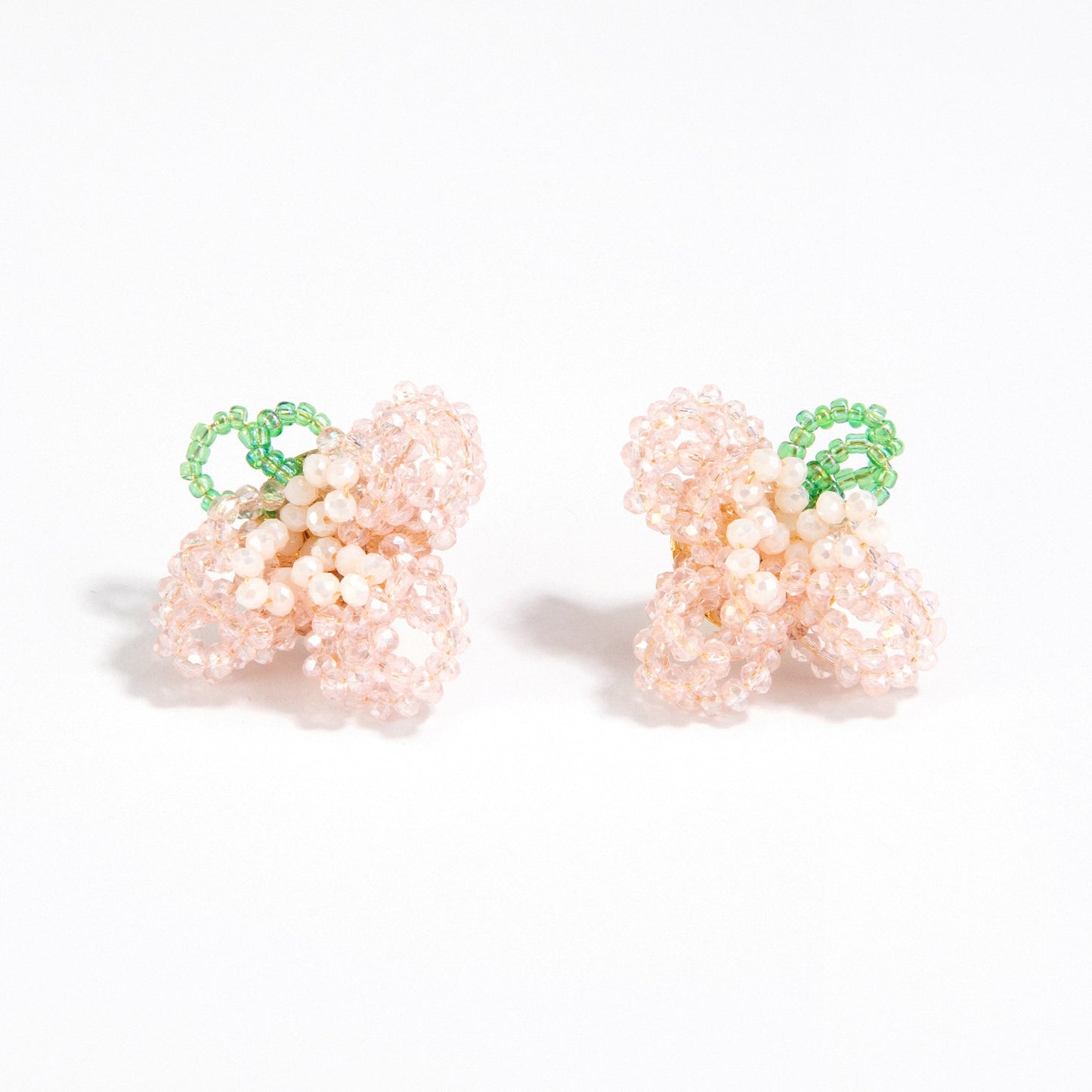 Beaded Flower Stud Earrings