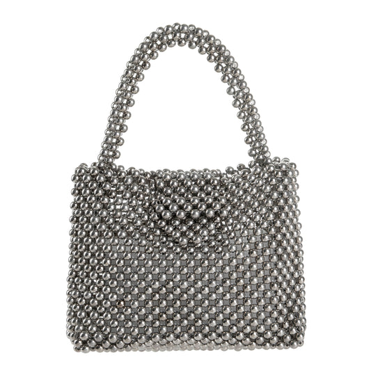 Pull-on Silver Purse