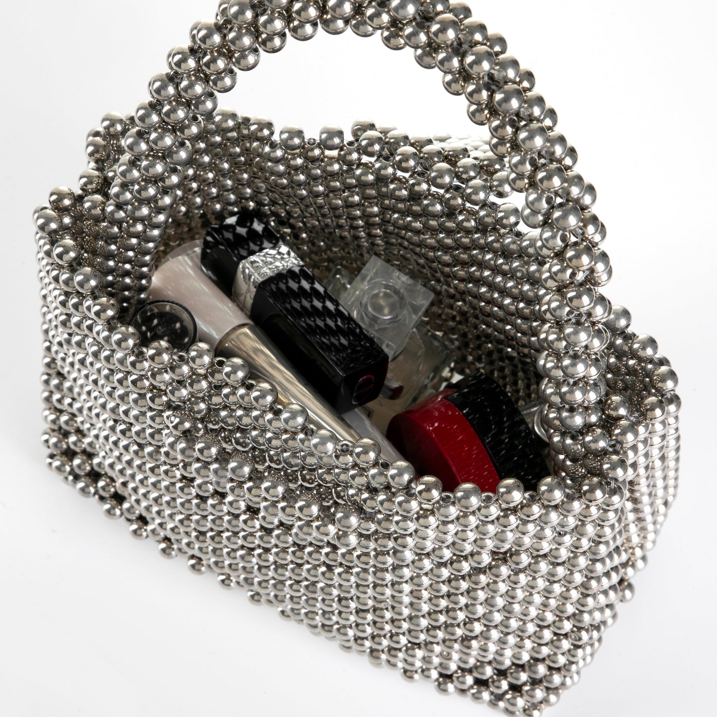 Pull-on Silver Purse