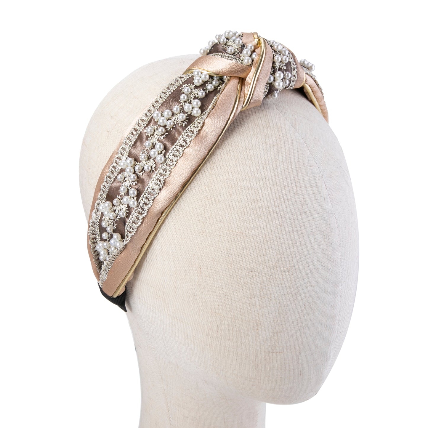 Silk Pearl Embellished Headband