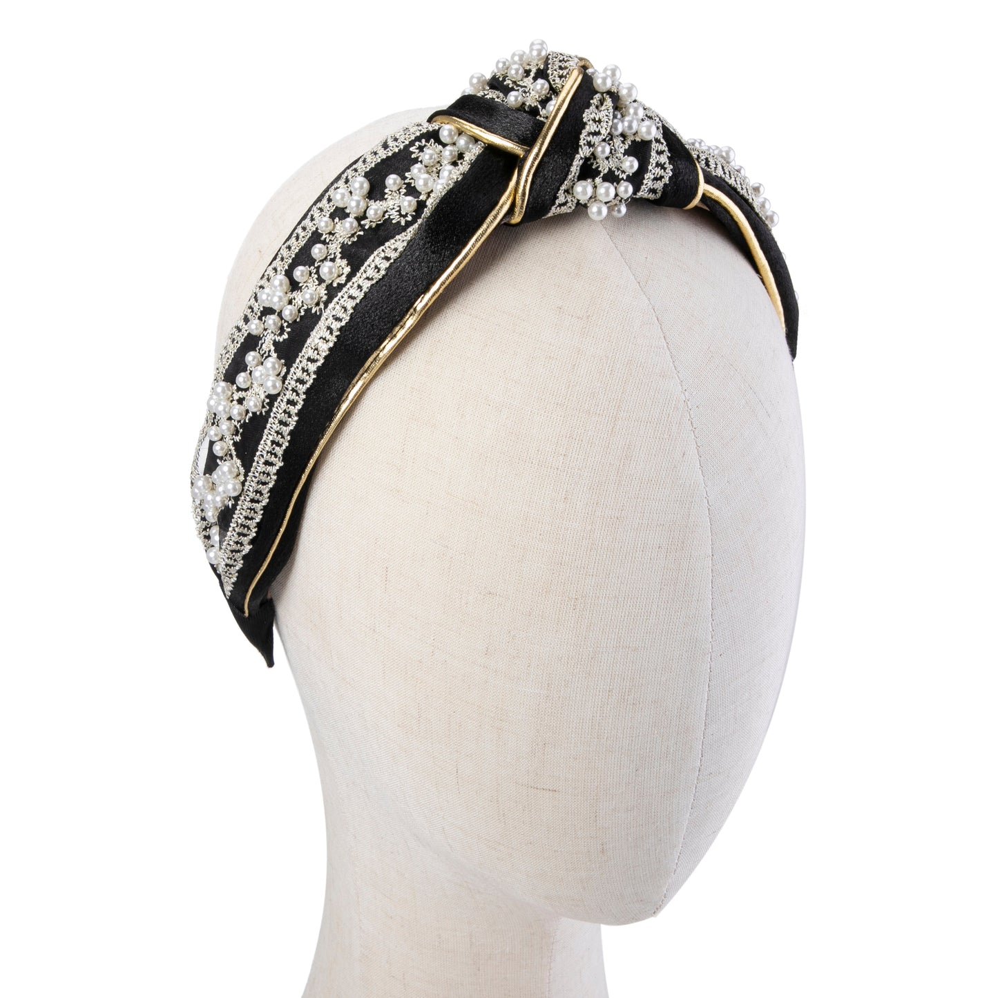 Silk Pearl Embellished Headband