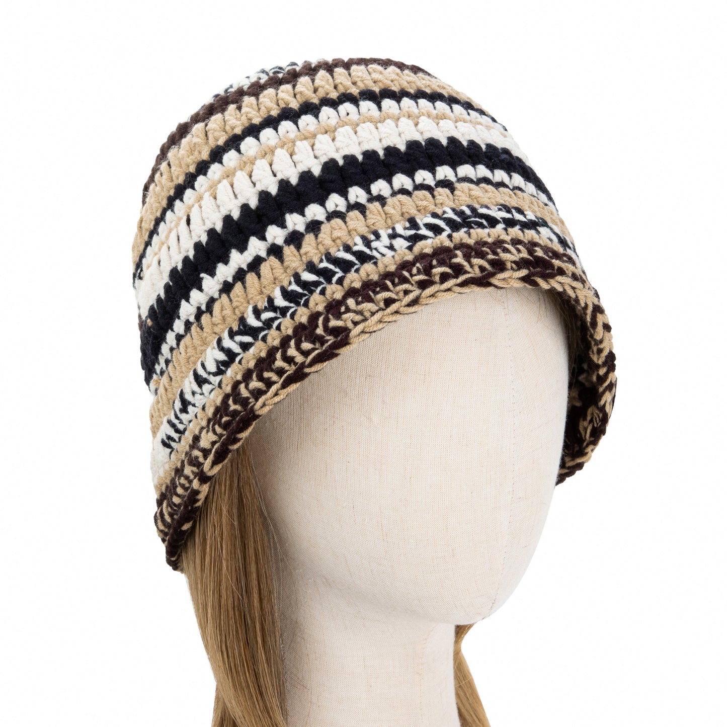 Khaki Mosaic Knitted Hat