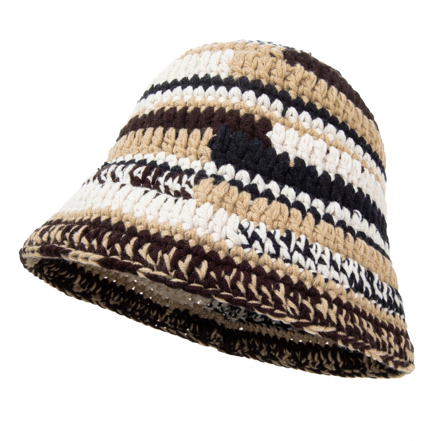 Khaki Mosaic Knitted Hat