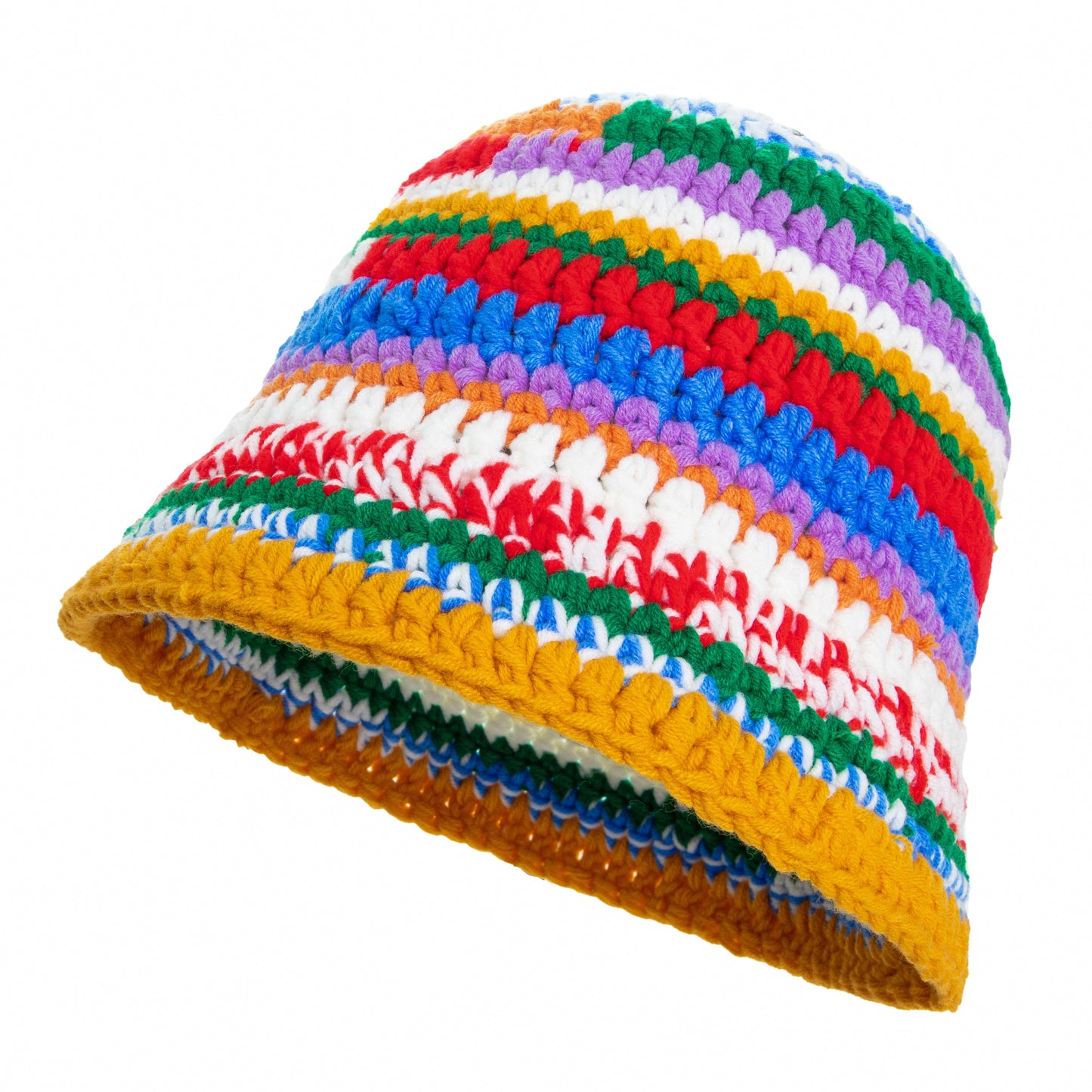 Rainbow Mosaic Knitted Hat