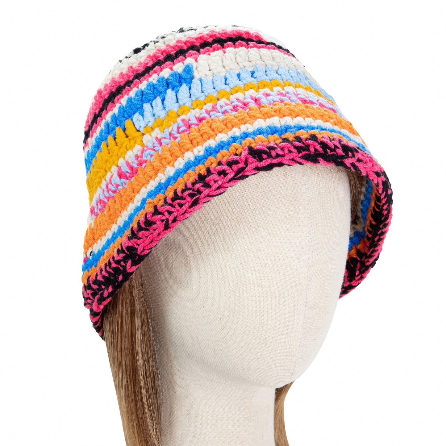 Pink Mosaic Knitted Hat