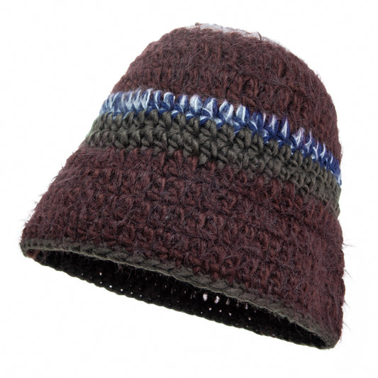 Knitted Wool Brown Hat