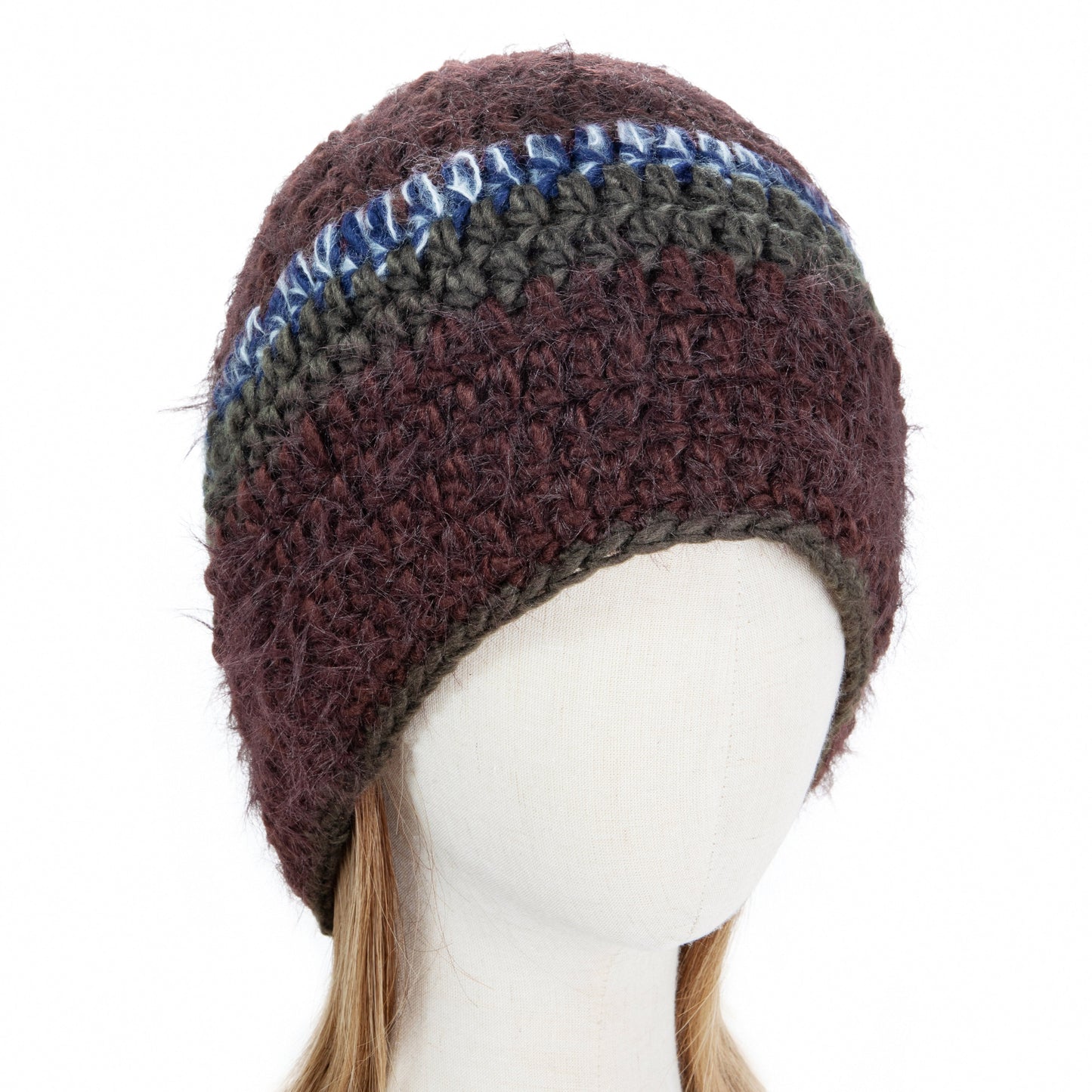 Knitted Wool Brown Hat