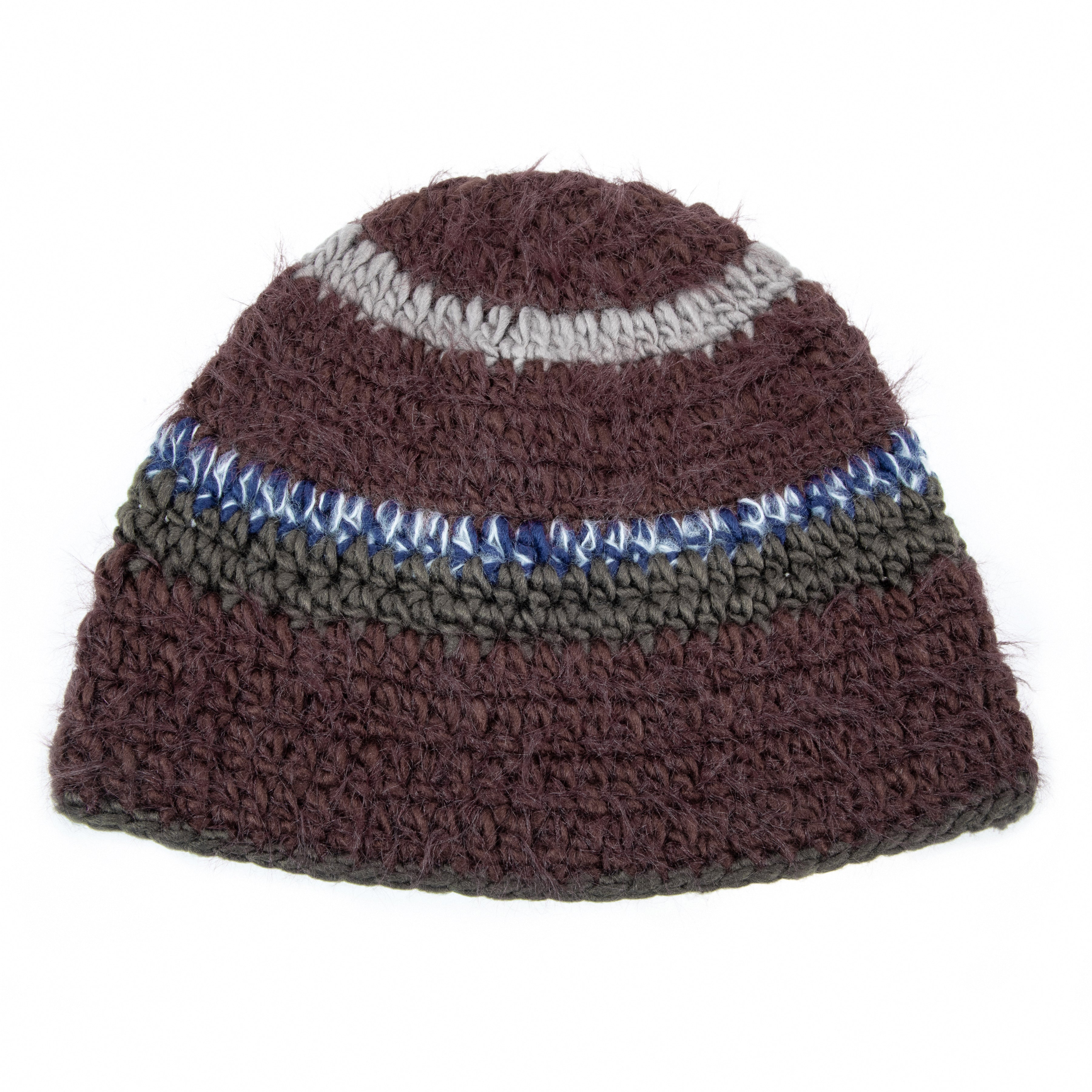 Knitted Wool Brown Hat