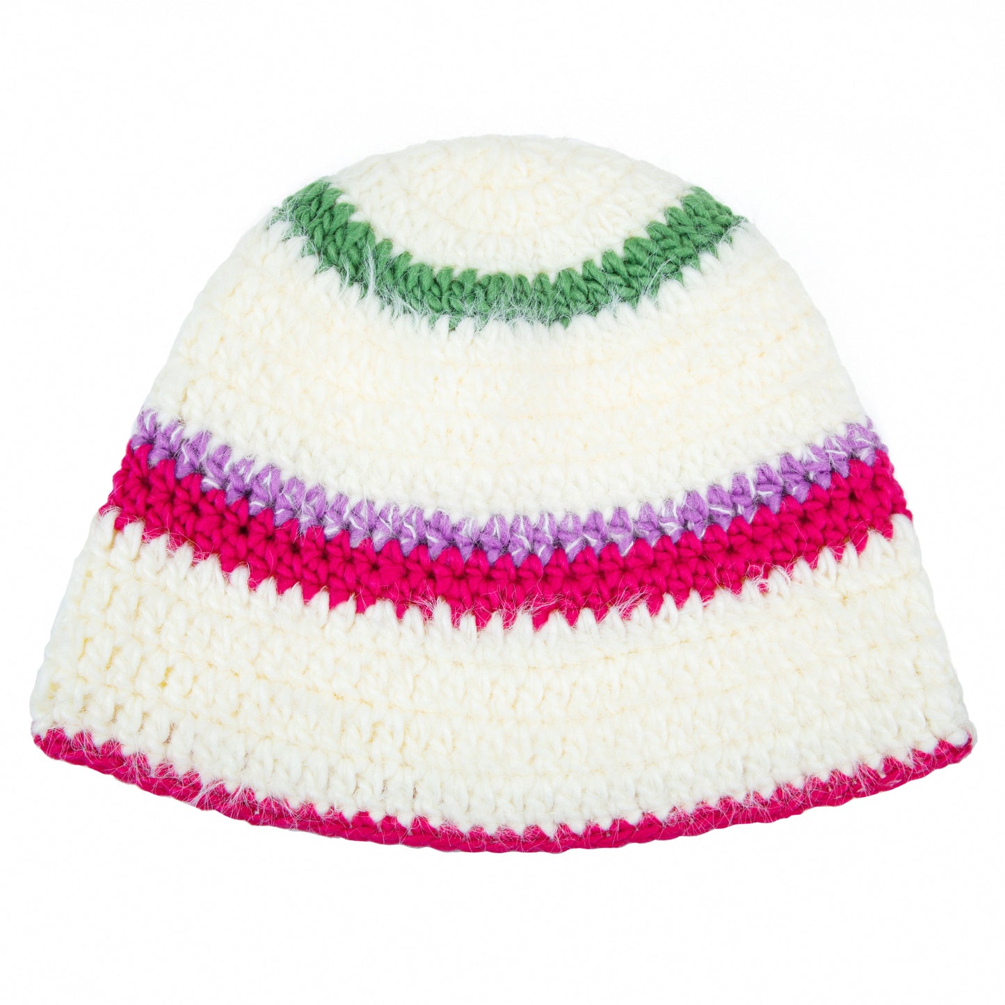 Knitted Wool White Hat